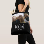 Moeder Gevestigd Script Black 3 Foto Tote Bag (Dichtbij)