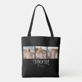 Moeder Gevestigd Script Black 3 Foto Tote Bag (Achterkant)