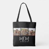 Moeder Gevestigd Script Black 3 Foto Tote Bag (Achterkant)