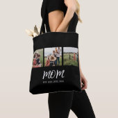 Moeder Gevestigd Script Black 3 Foto Tote Bag (Dichtbij)
