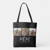 Moeder Gevestigd Script Black 3 Foto Tote Bag (Achterkant)