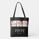 Moeder Gevestigd Script Black 3 Foto Tote Bag (Achterkant)