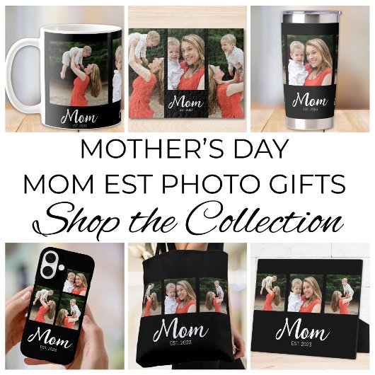 Moeder Gevestigd Script Black 3 Foto Tote Bag