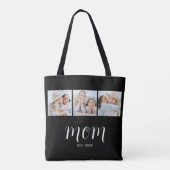 Moeder Gevestigd Script Black 3 Foto Tote Bag (Achterkant)