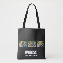 Moeder Gevestigd Script Black 3 Foto Tote Bag