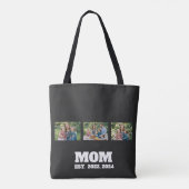 Moeder Gevestigd Script Black 3 Foto Tote Bag (Achterkant)
