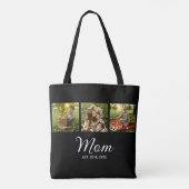 Moeder Gevestigd Script Black 3 Foto Tote Bag (Achterkant)