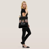Moeder Gevestigd Script Black 3 Foto Tote Bag (Op model)