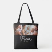 Moeder Gevestigd Script Black 3 Foto Tote Bag (Achterkant)