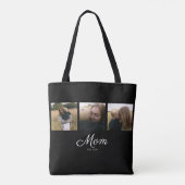 Moeder Gevestigd Script Black 3 Foto Tote Bag (Achterkant)