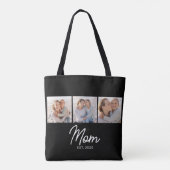 Moeder Gevestigd Script Black 3 Foto Tote Bag (Achterkant)