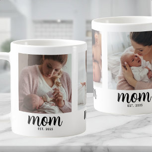 Moeder Gevestigd Script Foto Cadeau Koffie Koffie Koffiemok