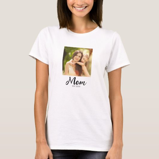 Moeder Gevestigd Script Foto T-shirt (Voorkant)