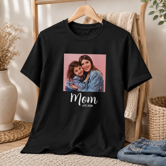 Moeder Gevestigd Script Foto T-shirt