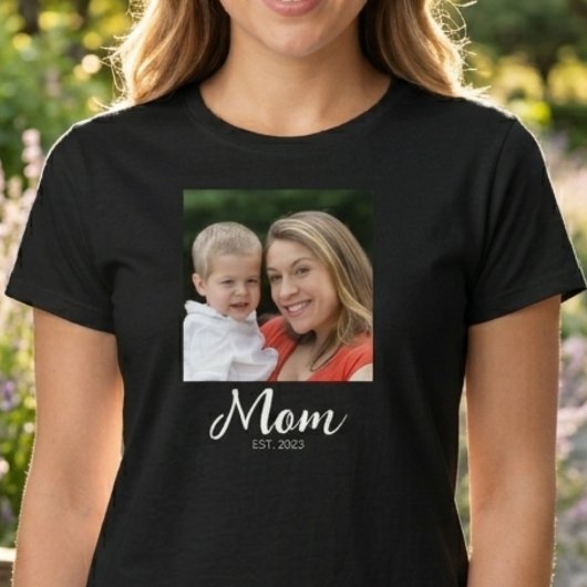 Moeder Gevestigd Script Foto T-shirt