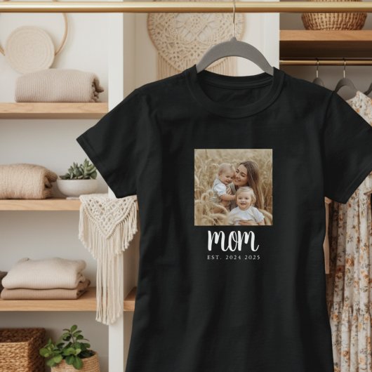 Moeder Gevestigd Script Foto T-shirt