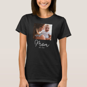 Moeder Gevestigd Script Foto T-shirt