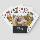 Moeder Gevestigd Script Tekst Zwarte Foto Pokerkaarten (Achterkant)
