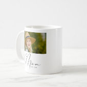 Moeder Gevestigd Script Wit Foto Nieuw Moeder Koffiemok (Voorkant links)