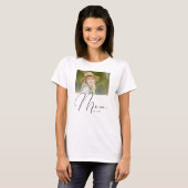 Moeder Gevestigd Script Wit Foto Nieuw Moeder T-shirt (Voorkant volledig)