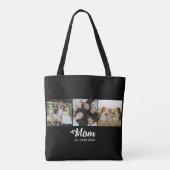 Moeder Gevestigd Script Zwart 3 Foto Tote Bag (Achterkant)