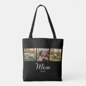 Moeder Gevestigd Script Zwart 3 Foto Tote Bag (Achterkant)