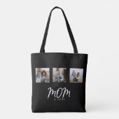 Moeder Gevestigd Script Zwart 3 Foto Tote Bag (Achterkant)