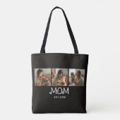 Moeder Gevestigd Script Zwart 3 Foto Tote Bag (Achterkant)