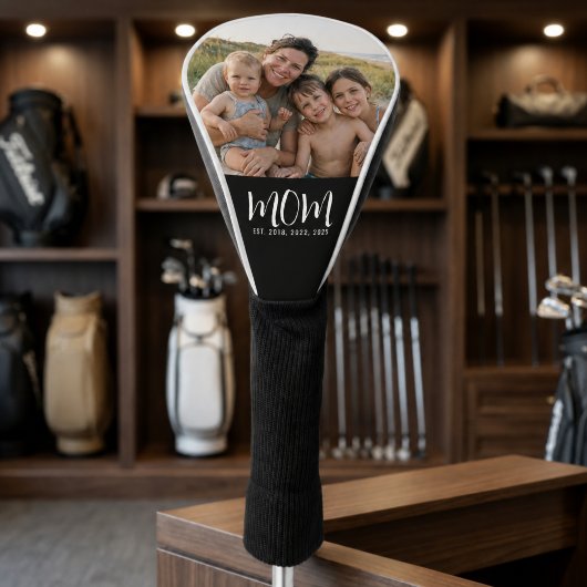 Moeder Gevestigd Script Zwart Foto Golfheadcover