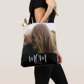 Moeder Gevestigd Script Zwart Foto Tote Bag (Dichtbij)