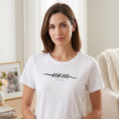 Moeder Gevestigd Script Zwart Jaar Moeder T-shirt