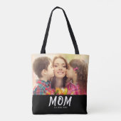 Moeder Gevestigd Script Zwarte Foto Tote Bag (Achterkant)