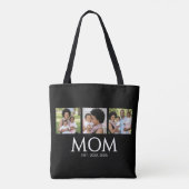 Moeder Gevestigde Dops Zwart 3 Foto Tote Tas (Achterkant)