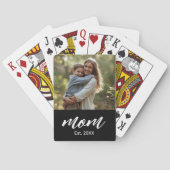 Moeder gevestigde foto Moederdag Pokerkaarten (Achterkant)