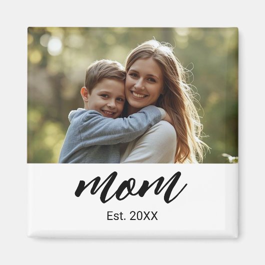 Moeder gevestigde fotocadeau magneet (Voorkant)