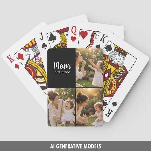 Moeder Gevestigde Fotokeeper Pokerkaarten