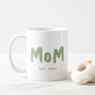 Moeder Gevestigde Saliegroene Typografie Nieuwe Mo Koffiemok