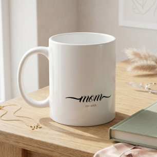 Moeder Gevestigde Script Aangepast Jaar Moeder Koffiemok