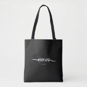 Moeder Gevestigde Script Aangepast Jaar Moeder Tote Bag (Voorkant)