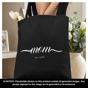 Moeder Gevestigde Script Aangepast Jaar Moeder  Tote Bag