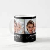 Moeder Gevestigde Script Black 3 Foto Koffiemok (Voorkant links)