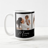 Moeder Gevestigde Script Black 3 Foto Koffiemok (Links)
