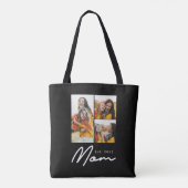 Moeder Gevestigde Script Black 3 Foto Tote Bag (Achterkant)