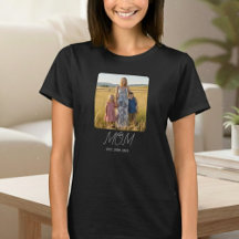 Moeder Gevestigde Script Foto T-Shirt