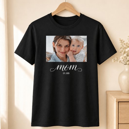 Moeder Gevestigde Script Foto T-shirt