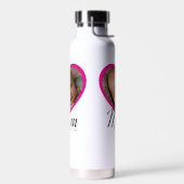 Moeder Gevestigde Script Roze Hart Foto Wit Waterfles (Links)