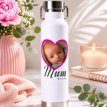 Moeder Gevestigde Script Roze Hart Foto Wit