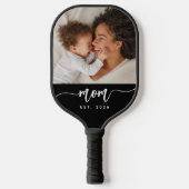 Moeder Gevestigde Script Typografie Foto Pickleball Paddle (Voorkant)