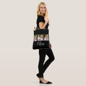 Moeder Gevestigde Script Zwart 3 Foto Tote Bag (Op model)