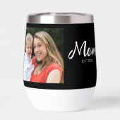 Moeder Gevestigde Script Zwart Foto (Achterkant)